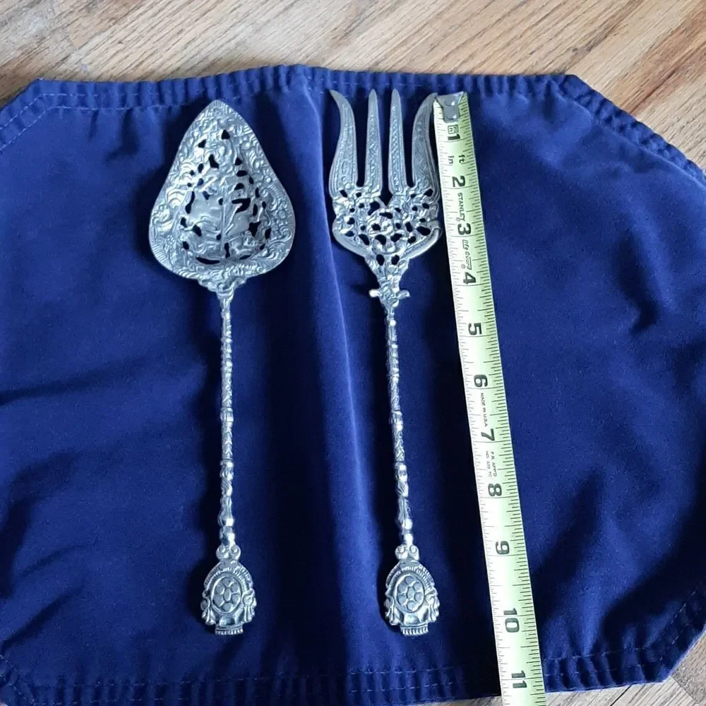 Vintage Paragon triple plate serving spoon and fork.
